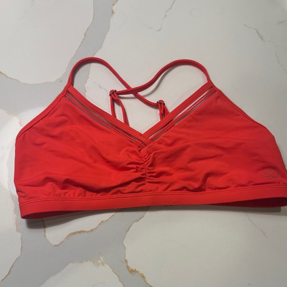 CALIA by Carrie Underwood Red Strappy Bikini Top